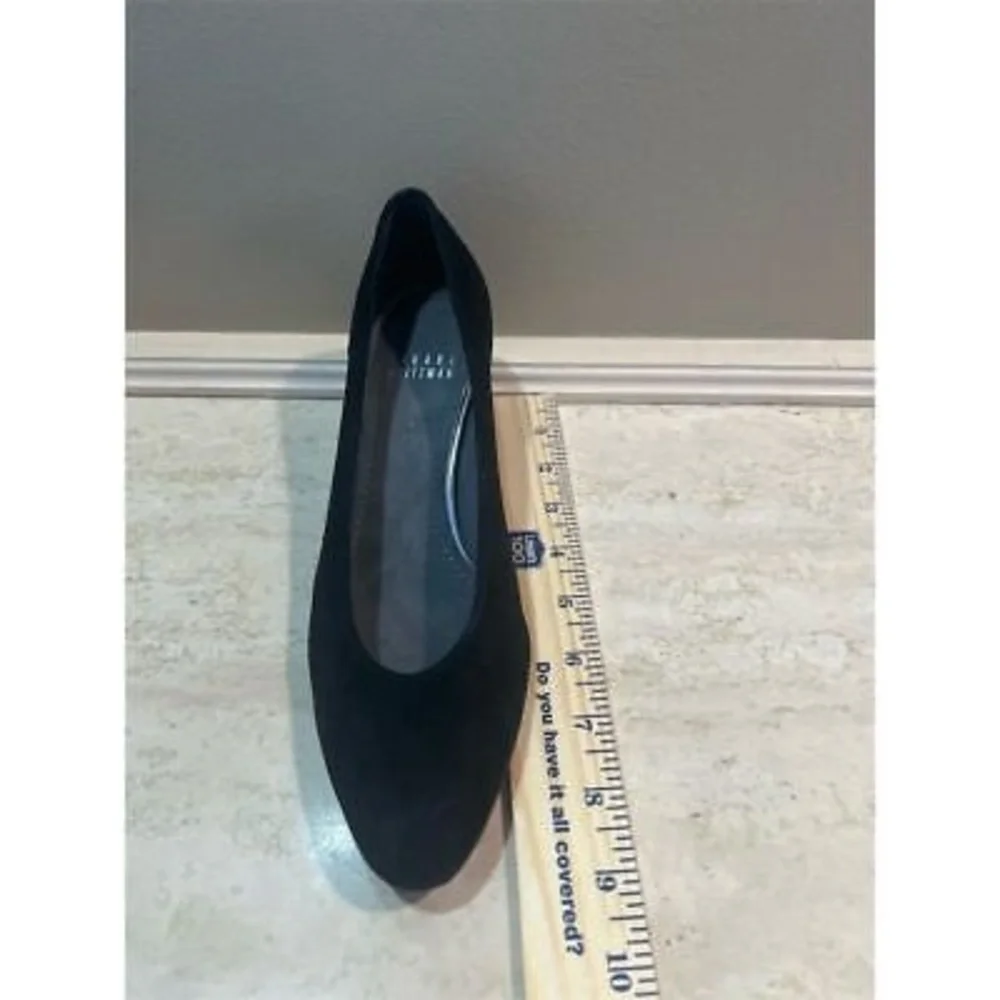 Stuart Weitzman Women's Black Suede Block Heel Pumps Size 6 Casual Office Party - Picture 11 of 16